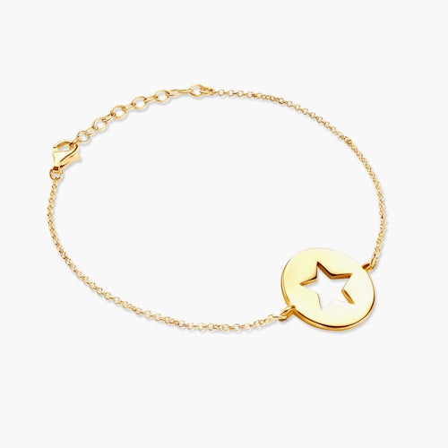 Bransoletka celebrytka gwiazdka Savicki: srebrna pozłacana